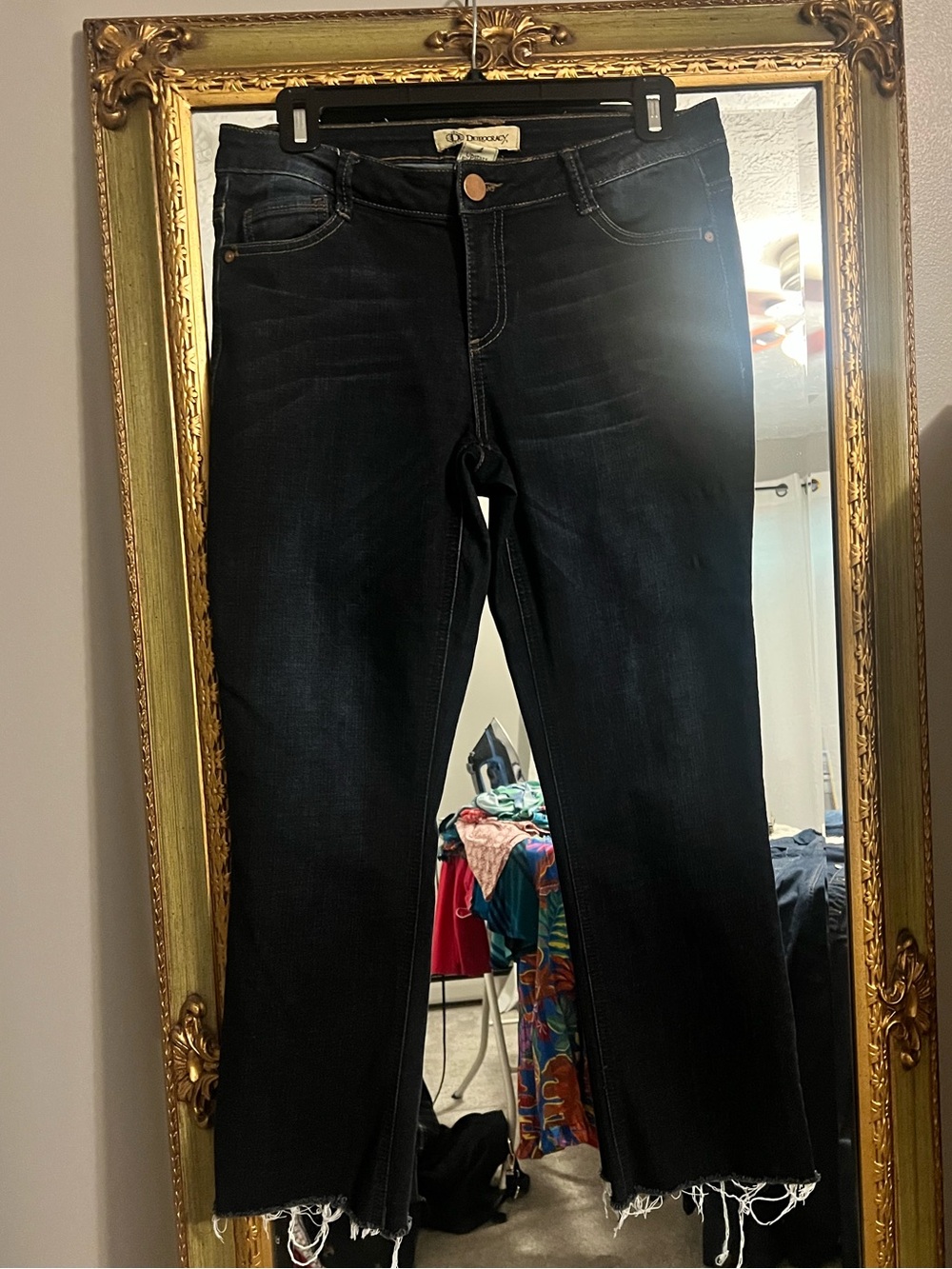 Democracy  Cropped kick flare Jeans with Frayed Hem